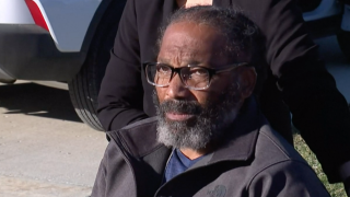 Kevin Strickland speaking shortly after his release and exoneration on Nov. 23, 2021, after spending 43 years in prison for a triple homicide.