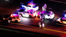Authorities surround the suspect of a chase on the New Jersey Turnpike.