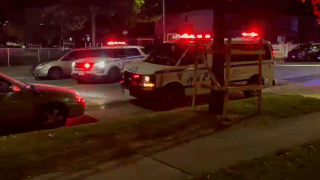 Police investigate a shooting between two tow truck drivers in a Queens neighborhood.