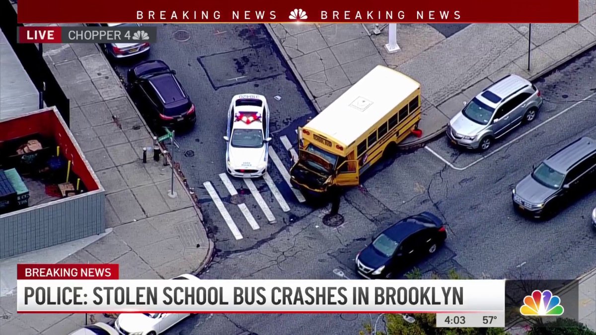 Police: Stolen School Bus Crashes in Brooklyn – NBC New York