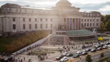 NEW YORK, NY - OCTOBER 24: View of the Brooklyn Museum during early voting for the United States Presidential Election on October 24, 2020 in New York City. Due to concerns about the coronavirus and social distancing, New York State is allowing early voting for the first time to protect voters from new infections in the city. (Photo by Pablo Monsalve/VIEWpress via Getty Images)