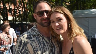 BROOKLYN, NY - JUNE 20: Preston Cook and Julia Stiles attend Tribeca Festival Premiere of "The God Committee" on June 20, 2021 at Brooklyn Commons at MetroTech in Brooklyn.