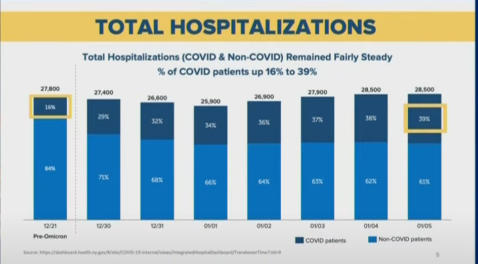 données d'hospitalisation covid ny