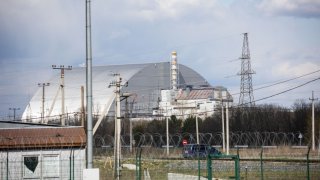 Ukrainian President Vladimir Zelensky attends the event to commemorate 35th anniversary of Chernobyl disaster