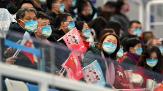 Crowds at Olympic curling match