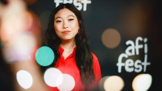 FILE - Awkwafina attends the 2021 AFI Fest Official Screening of Magnolia Pictures’ “Swan Song” at TCL Chinese Theatre on Nov. 12, 2021 in Hollywood, Calif.