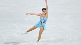 Alysa Liu of Team United States competes during the Women Single Skating Free Skating at the 2022 Winter Olympic Games, Feb. 17, 2022, in Beijing.