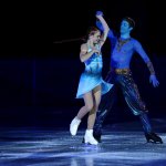 Alexandra Trusova of Team ROC and Morisi Kvitelashvili of Team Georgia skate during the Figure Skating Gala Exhibition on day 16 of the 2022 Winter Olympics at Capital Indoor Stadium on Feb. 20, 2022, in Beijing, China.