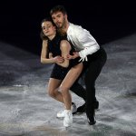 Gabriella Papadakis and Guillaume Cizeron of Team France skate during the Figure Skating Gala Exhibition on day 16 of the 2022 Winter Olympics at Capital Indoor Stadium on Feb. 20, 2022, in Beijing, China.