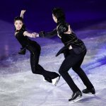 Wang Shiyue and Liu Xinyu of Team China skate during the Figure Skating Gala Exhibition on day 16 of the 2022 Winter Olympics at Capital Indoor Stadium on Feb. 20, 2022, in Beijing, China.