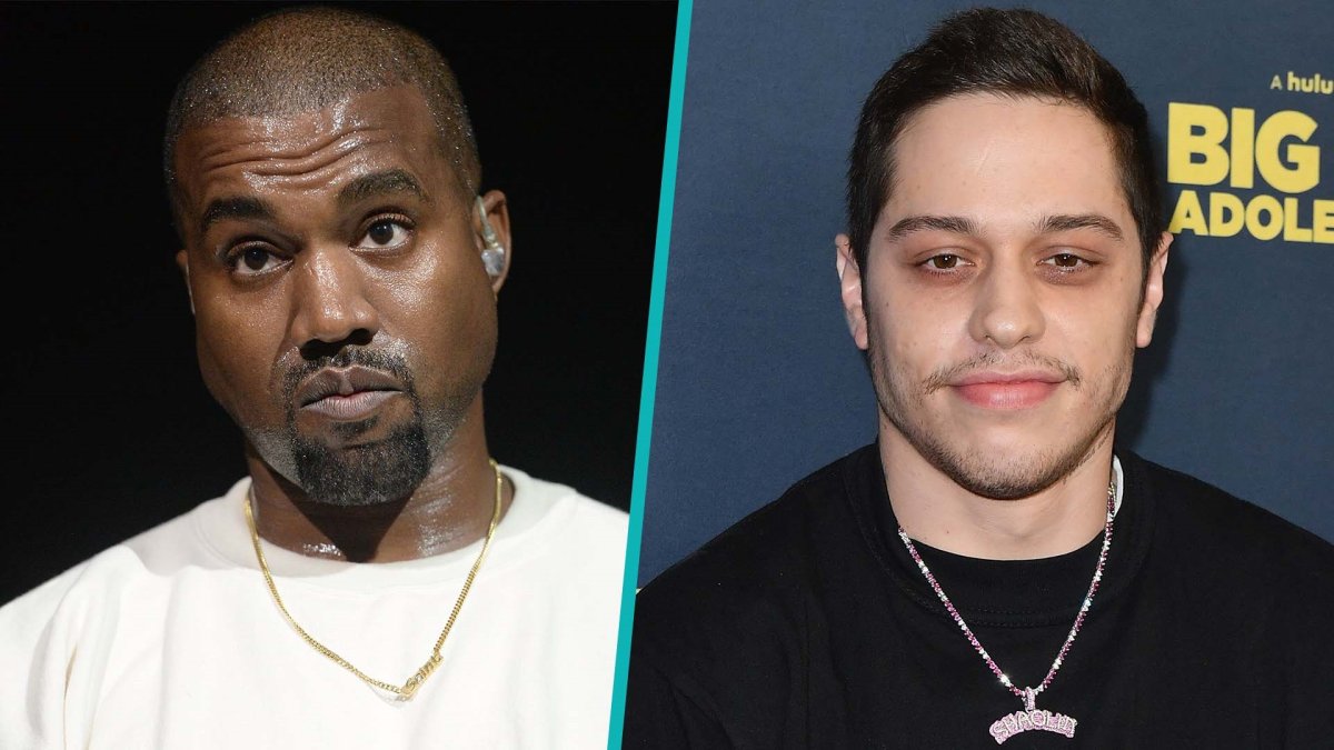Pete Davidson Jokes About Kim Kardashian’s Ex Kanye West at Comedy Show