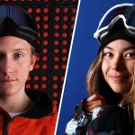 Snowboarders Red Gerard, left, and Hailey Langland met when they were both 12.