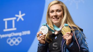 Team USA alpine skier Mikaela Shiffrin won two medals at the 2018 Winter Games.