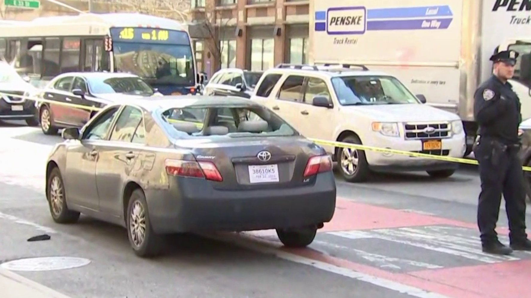 Car with back window blown out