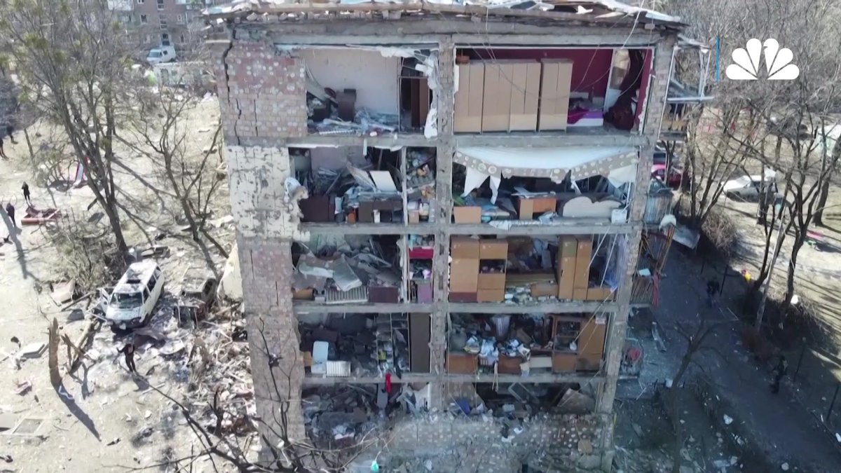 Drone Footage Shows More Destruction in Kyiv – NBC New York