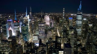 Night Views From the Empire State Building in New York City