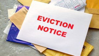 Eviction notice in the post