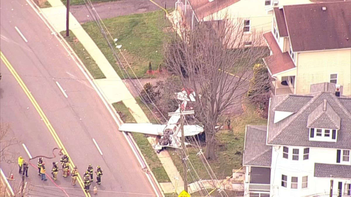 New Jersey Plane Crash Small Plane Comes Down on Residential Block NBC New York