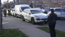 White Porsche recovered in Brooklyn.