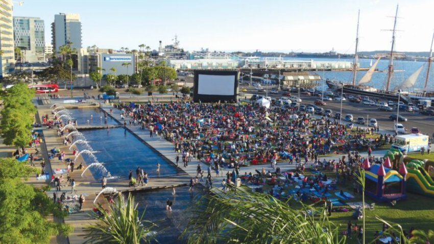 A screening as part of the Summer Movies in The Park series at Waterfront Park in downtown San Diego, as seen on this unspecified date.