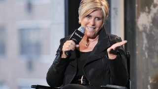 Suze Orman speaks during AOL’s BUILD Speaker Series at AOL Studios In New York.