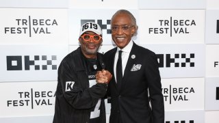 Director Spike Lee, left, and journalist Al Sharpton, right, attend the premiere for “Loudmouth” at the BMCC Tribeca Performing Arts Center during the 2022 Tribeca Festival on Saturday, June 18, 2022, in New York.