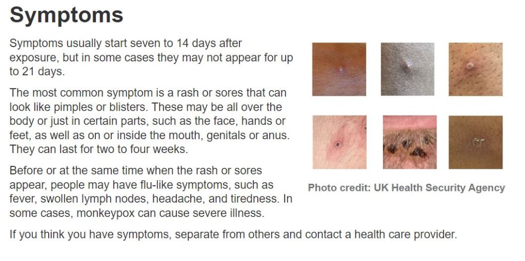 monkeypox rash pictures