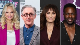 From left to right: Kristin Chenoweth, Alan Cumming, Laura Benanti, and Joshua Henry