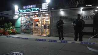 Cops investigate deadly stabbing at shop in Manhattan.