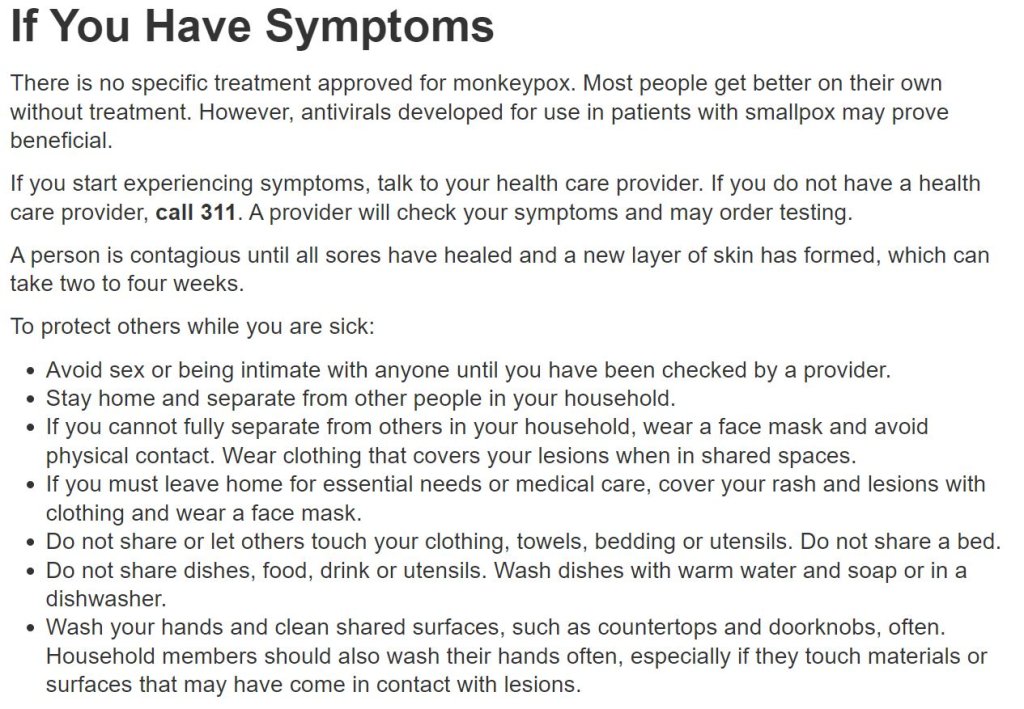 if you have symptoms