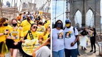 Hundreds of COVID Survivors March Across Brooklyn Bridge