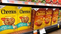 General Mills’ Cheerios for sale on a store shelf.