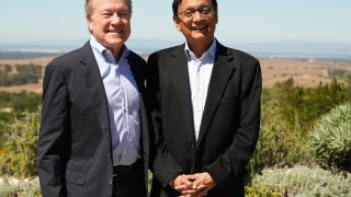 Nile’s founders, John Chambers, left, and Pankaj Patel, have worked together for almost 25 years.