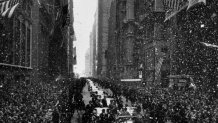 Queen Elizabeth II, Fifth Avenue motorcade during the Royal Tour October 5, 1957. (Photo by Ben Martin/Getty Images)