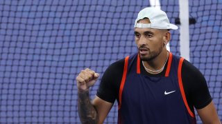 NEW YORK, NEW YORK – SEPTEMBER 02: Nick Kyrgios of Australia celebrates after defeating J.J. Wolf of the United States during their Men’s Singles Third Round match on Day Five of the 2022 US Open at USTA Billie Jean King National Tennis Center on September 02, 2022 in the Flushing neighborhood of the Queens borough of New York City.