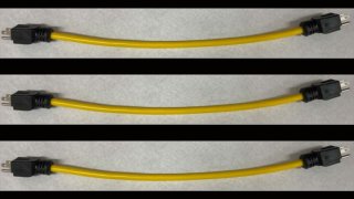 Male-to-male extension cord.