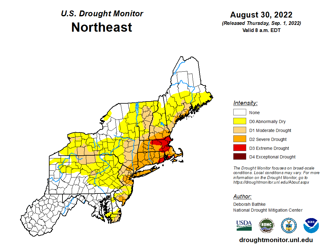 northeast drought map