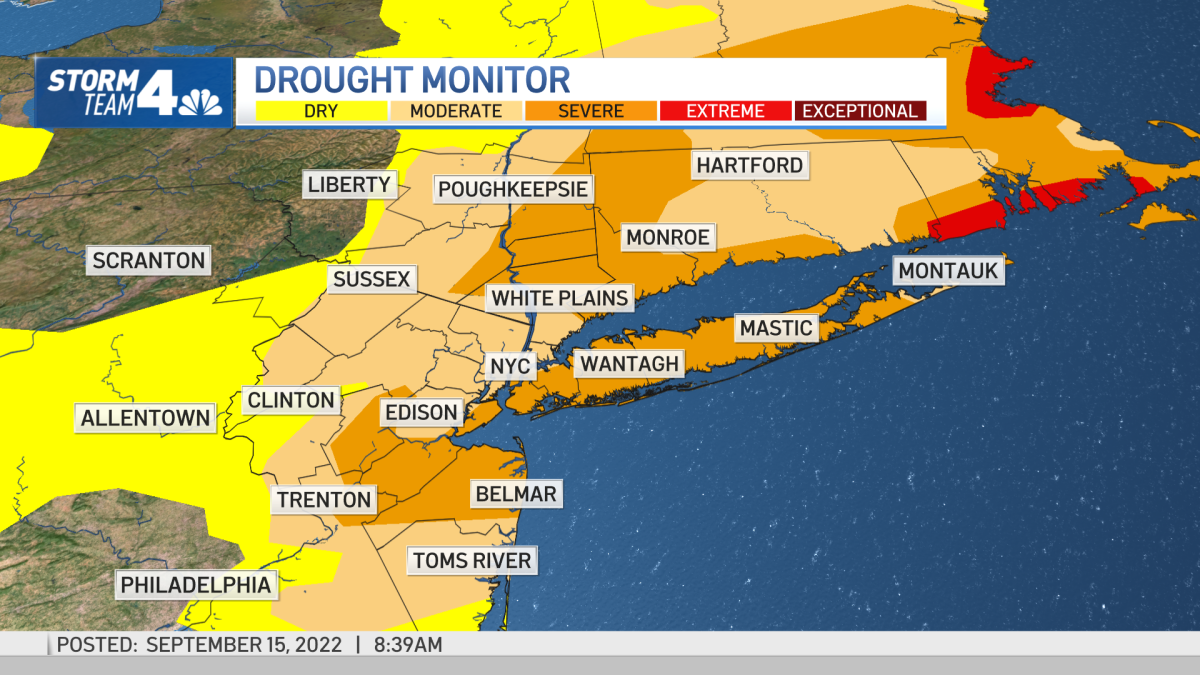 Map Shows NJ Drought Conditions – NBC New York