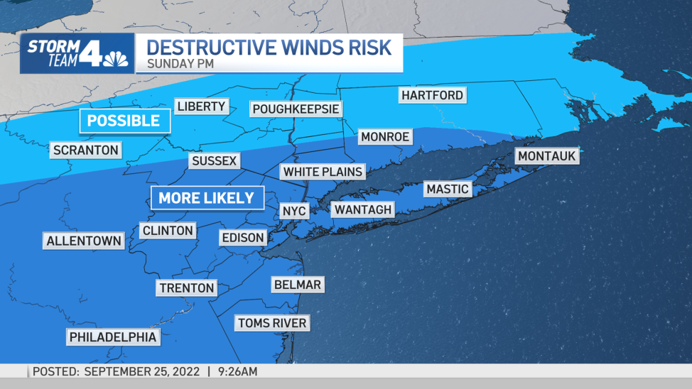 NYC Weather: Sunday Storm Brings Big Wind Risk – NBC New York