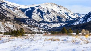 Winds whip the snow around Thursday, Jan. 14, 2021, in Camp Hale, Colo. Top Colorado Democrats are asking President Joe Biden to declare a new national monument in the heart of the state’s Rocky Mountains.