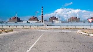 FILE - This handout photo taken from video and released by Russian Defense Ministry Press Service on Aug. 7, 2022, shows a general view of the Zaporizhzhia Nuclear Power Station in territory under Russian military control, southeastern Ukraine.