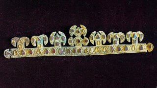 The 1,500 year-old golden tiara, inlaid with precious stones, one of the world's most valuable artifacts