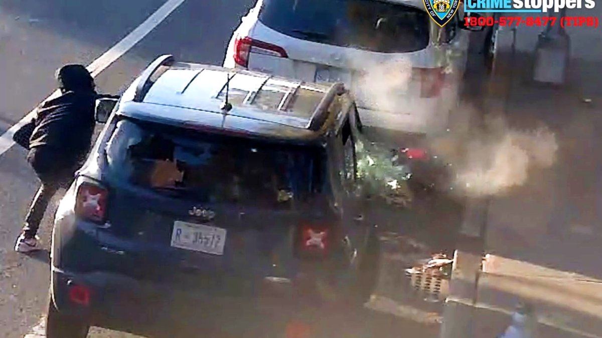 NYC man caught on camera smashing NYPD car windows outside Bronx precinct