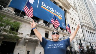Travis Boersma, Dutch Bros Coffee at the NYSE, September 15, 2021.