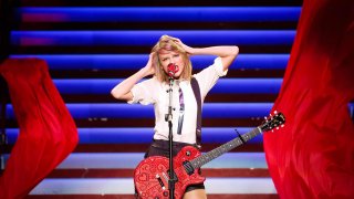 Taylor Swift performs on the stage in concert at Mercedes-Benz Arena on May 30, 2014 in Shanghai, China.