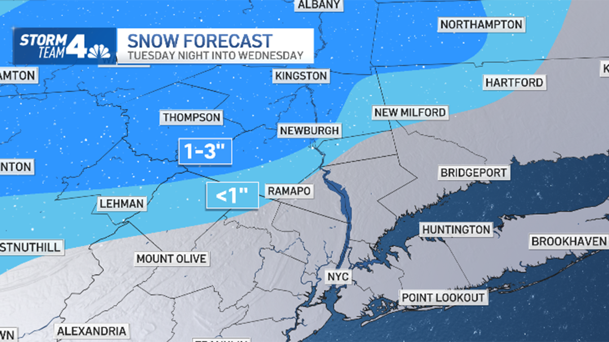 Snow Storm Weather Forecast How Much for NY and NJ NBC New York