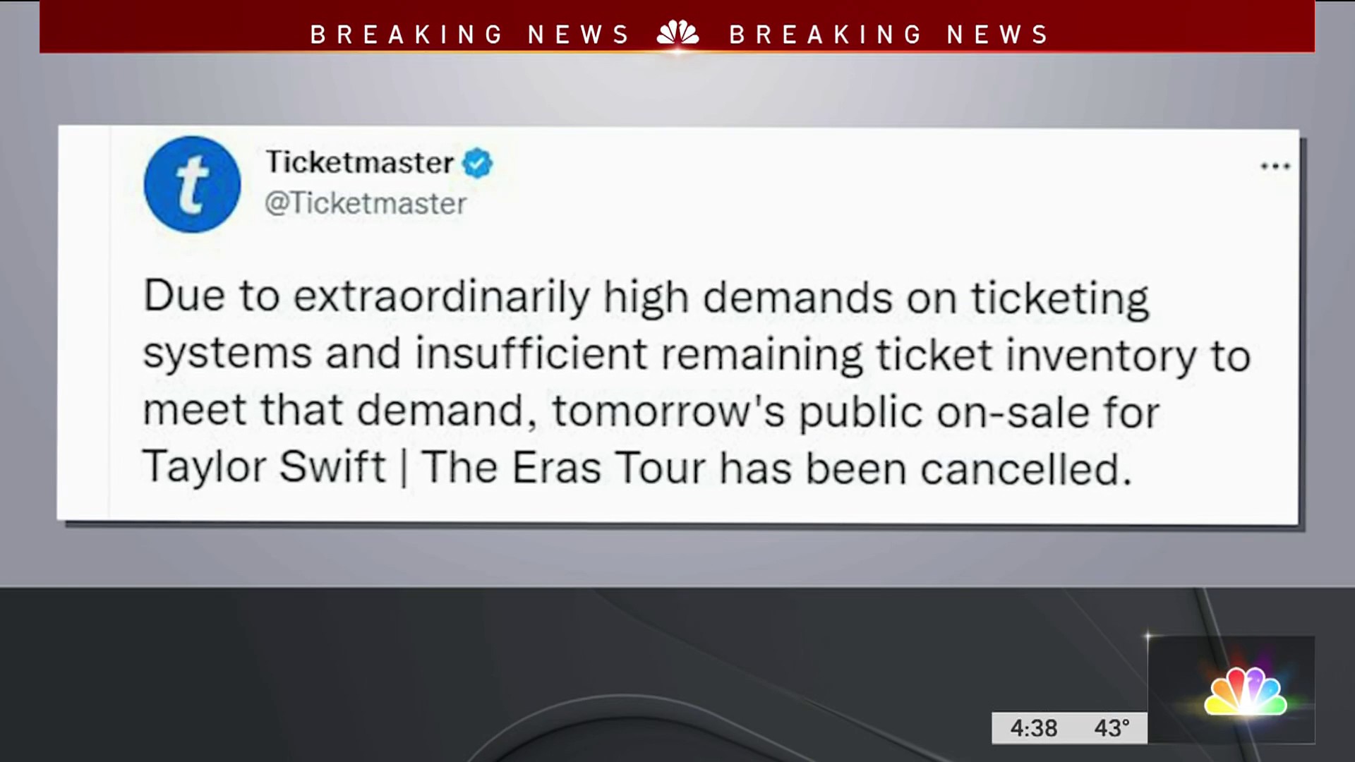 Taylor Swift responds to Ticketmaster fiasco