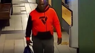 An alleged attacker (pictured above) bit the victim in the hand before taking his cellphone and wallet at the Rector Street subway station, according to police.
