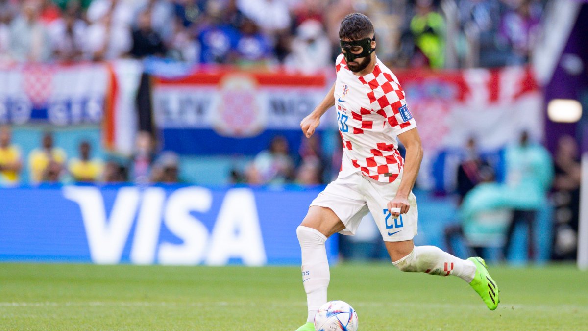 Croatia’s Josko Gvardiol Uses Face Mask to Protect Facial Injury NBC