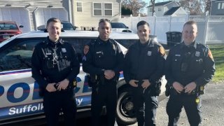 Police officers from Suffolk County helped deliver a baby at a Shirley home over the weekend.
